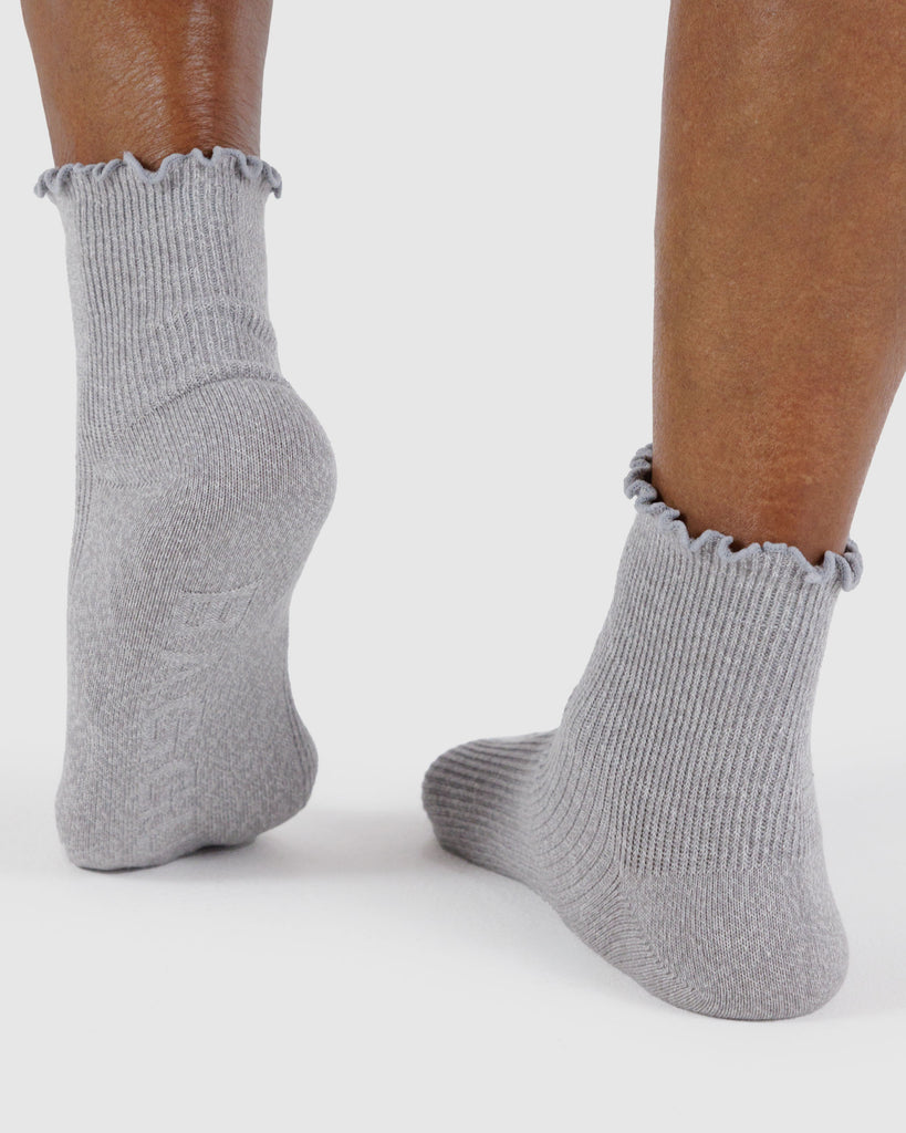 Lettuce Edge Sock Set - Black & Grey