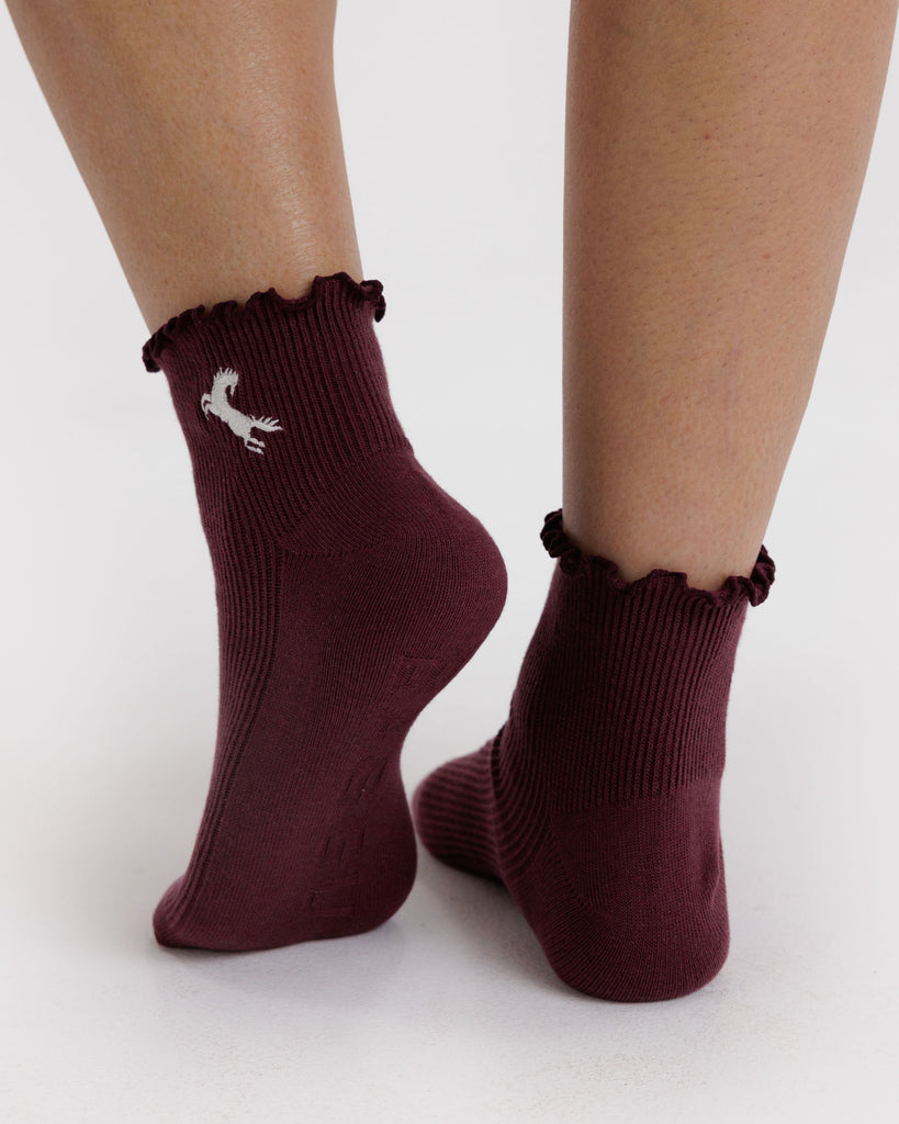 Lettuce Edge Sock Set - Mahogany & Navy