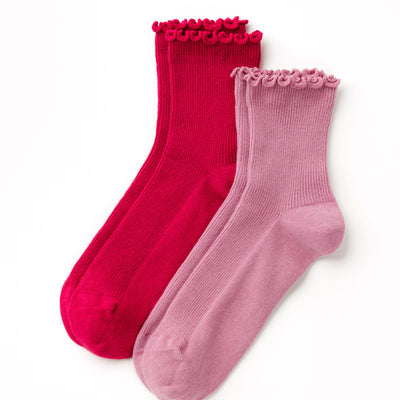 Lettuce Edge Sock Set - Wild Plum & Cherry