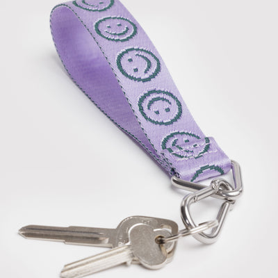 Lilac Happy Keychain