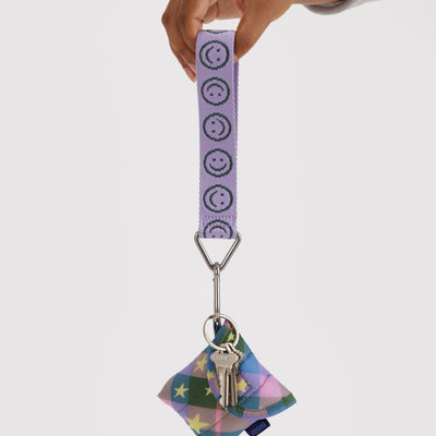 Lilac Happy Keychain
