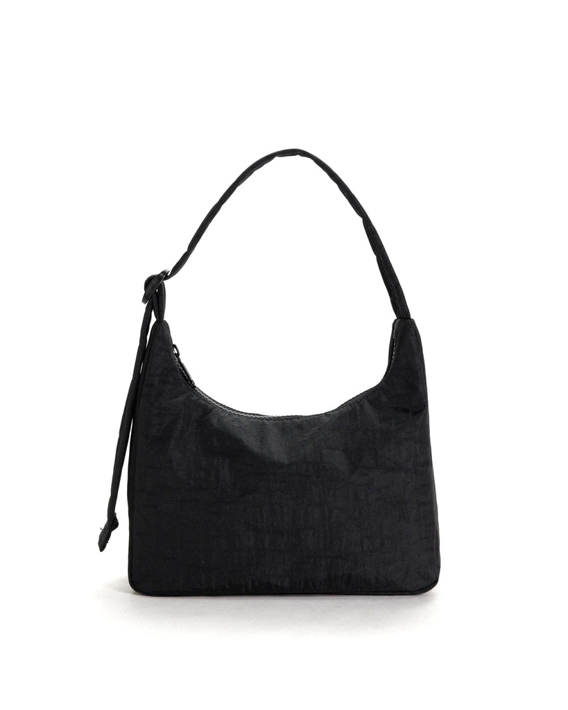 Mini Nylon Shoulder Bag - Black