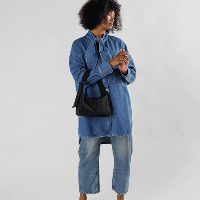 Mini Nylon Shoulder Bag - Black