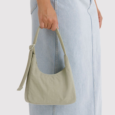 Mini Nylon Shoulder Bag - Celadon