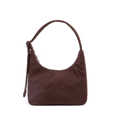 Mini Nylon Shoulder Bag - Coffee