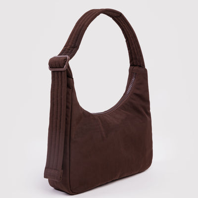 Mini Nylon Shoulder Bag - Coffee