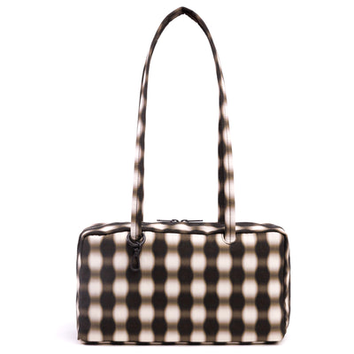 Nylon Bowler Bags - Blurred Brown Gingham
