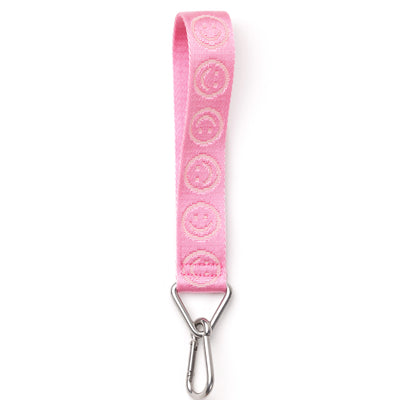 Pink Happy Keychain