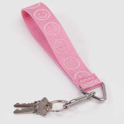 Pink Happy Keychain