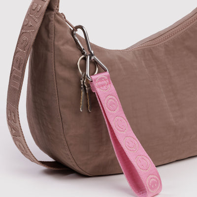 Pink Happy Keychain