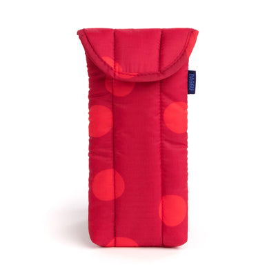 Puffy Glasses Case - Red Polka Dot