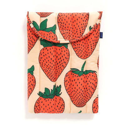 Puffy Laptop Sleeve - Strawberry