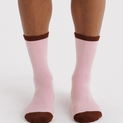 Ribbed Socks - Blush
