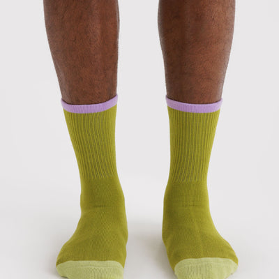 Ribbed Socks - Olive