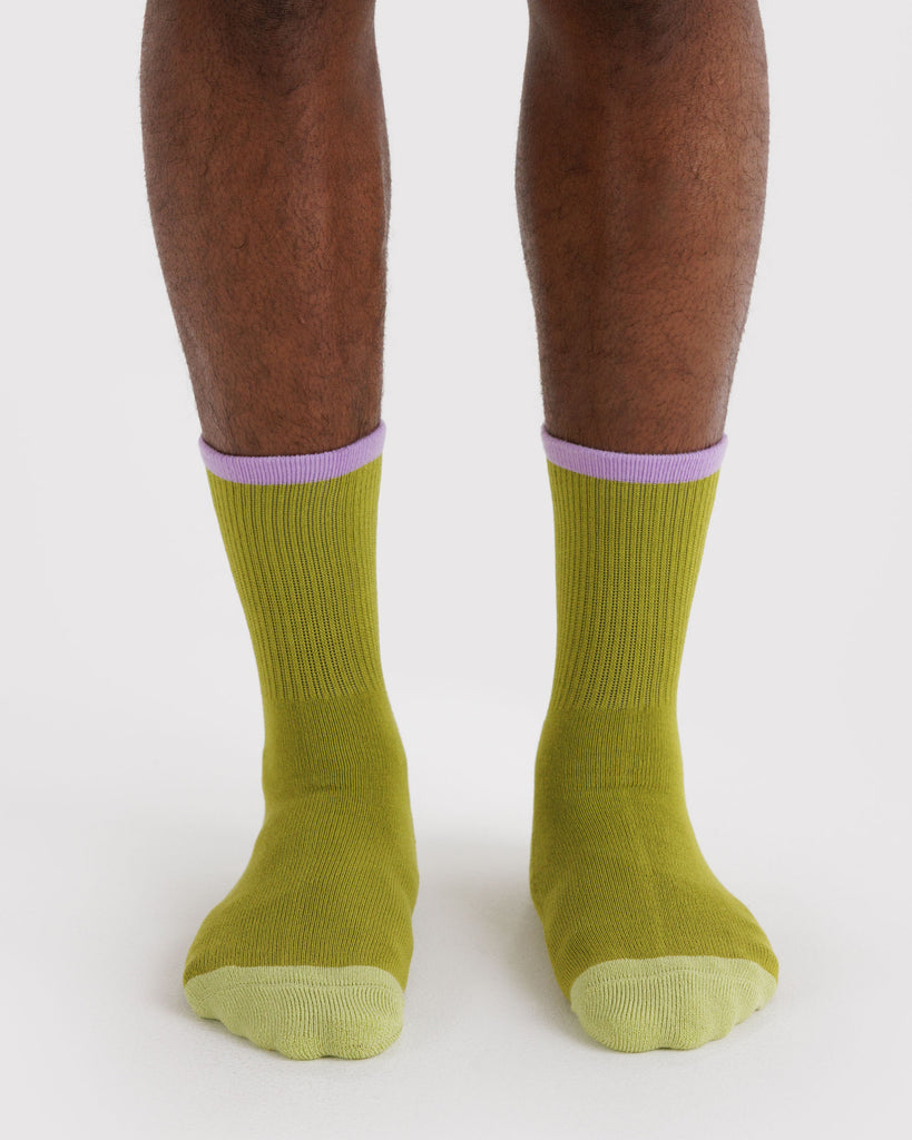 Ribbed Socks - Olive