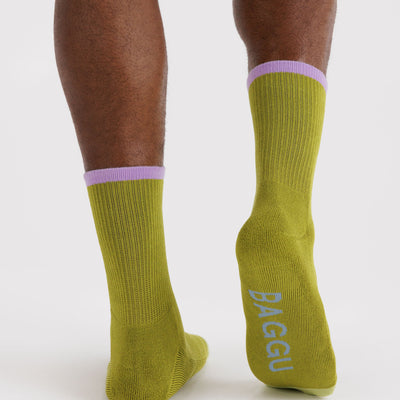Ribbed Socks - Olive