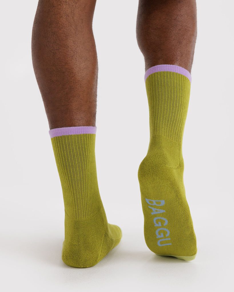 Ribbed Socks - Olive