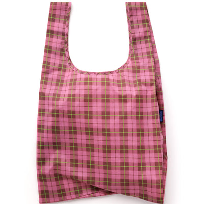 Shopping Carry Bag - Azalea Pink Tartan