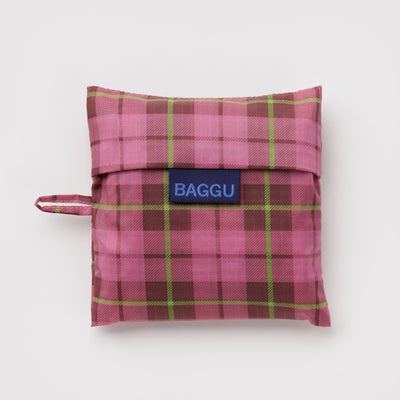 Shopping Carry Bag - Azalea Pink Tartan