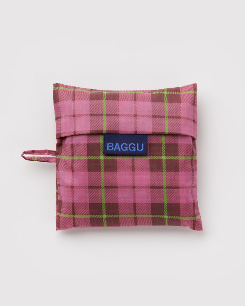 Shopping Carry Bag - Azalea Pink Tartan