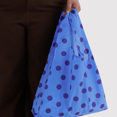 Shopping Carry Bag - Blue Polka Dot