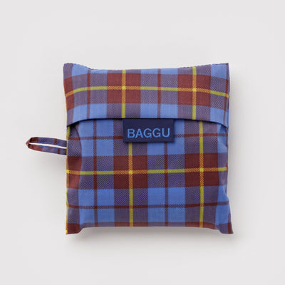 Shopping Carry Bag - Blue Tartan