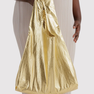 Shopping Carry Bag - Gold Metallic