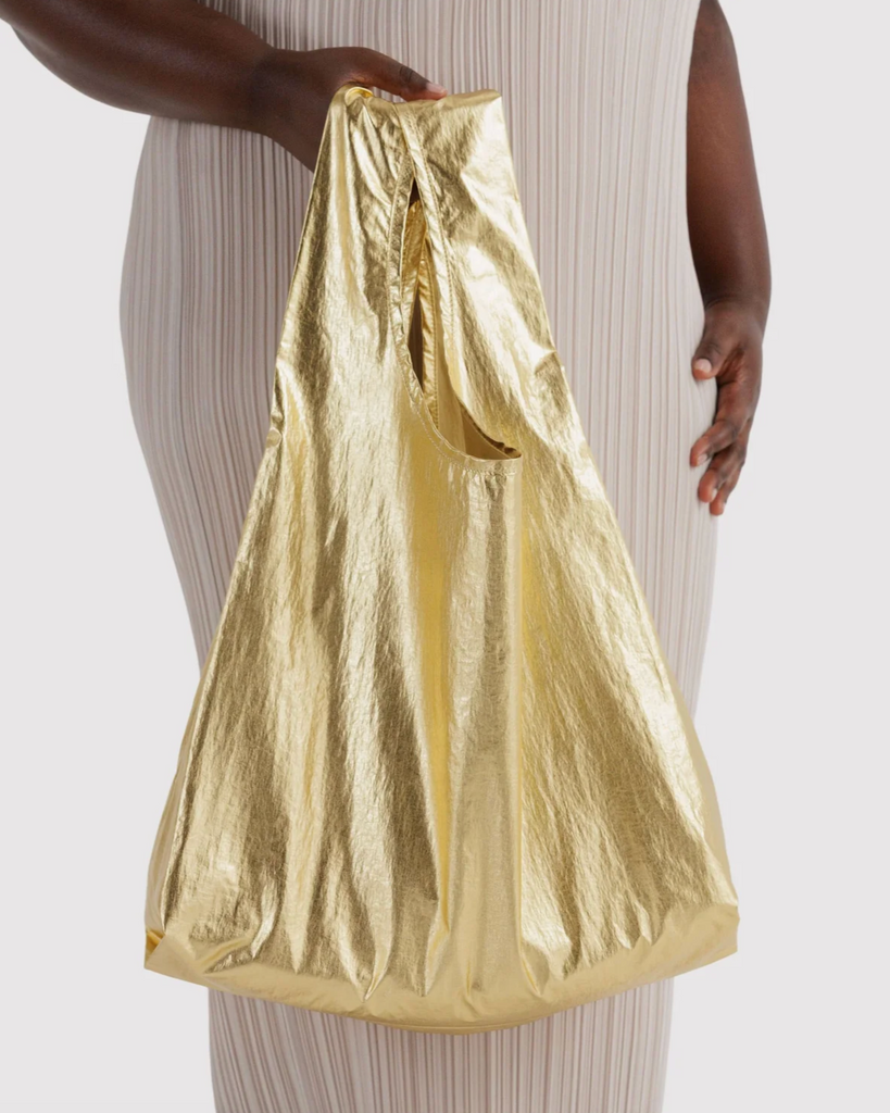 Shopping Carry Bag - Gold Metallic