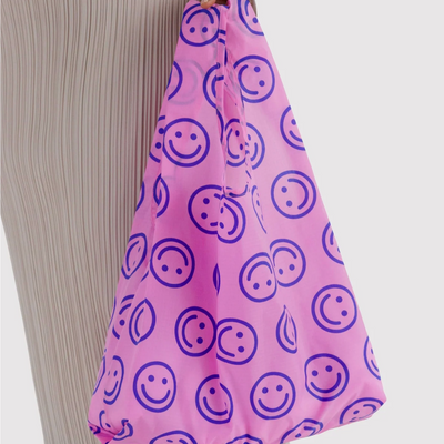 Shopping Carry Bag - Pop Pink Happy