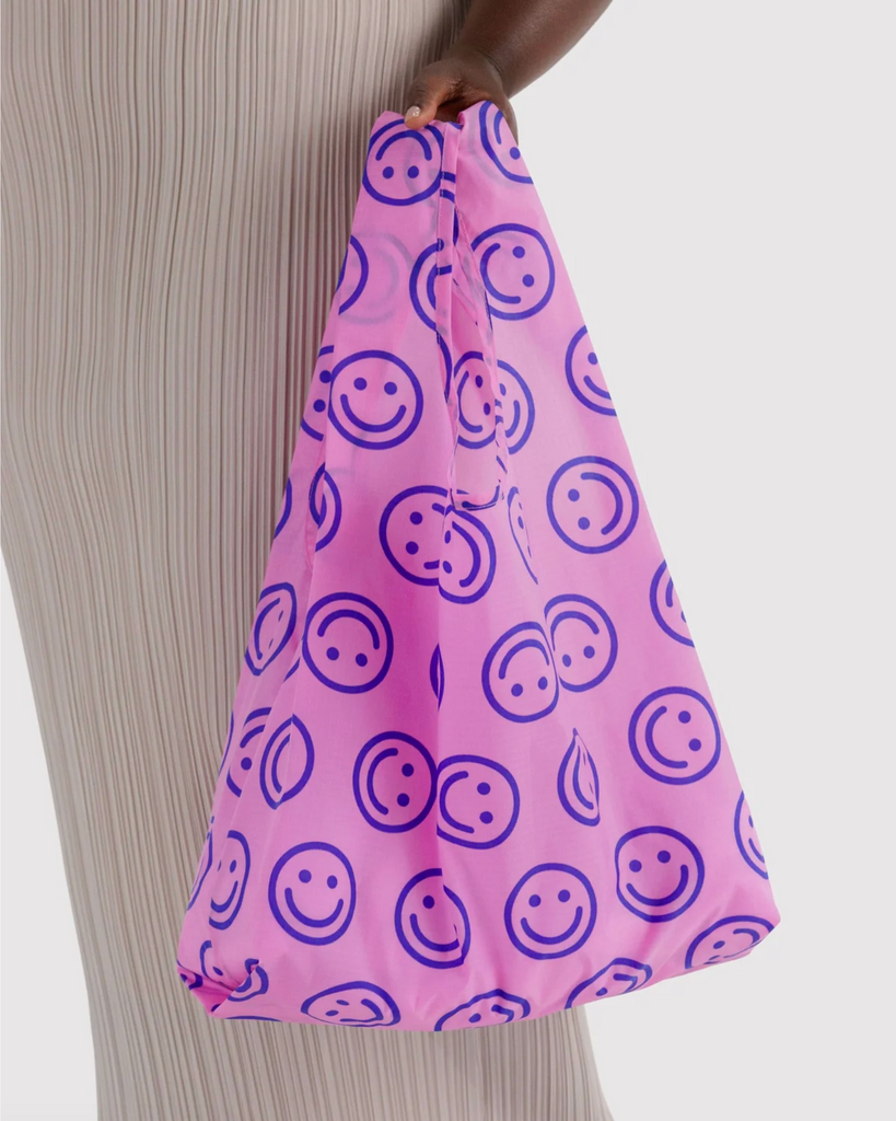 Shopping Carry Bag - Pop Pink Happy