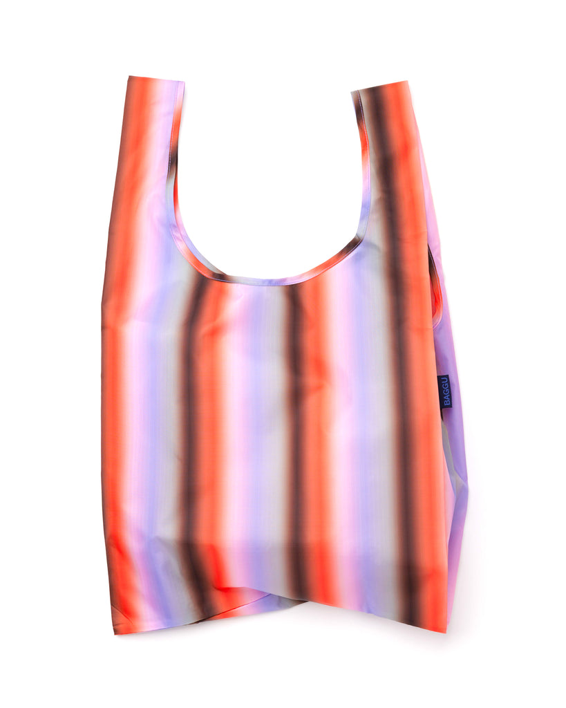 Shopping Carry Bag - Poppy & Lilac Stripe