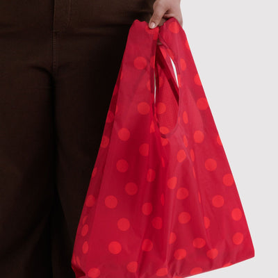Shopping Carry Bag - Red Polka Dot