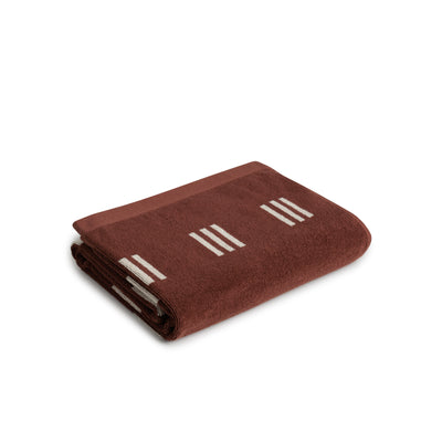 Claremont Bath Towel - Mudbrick & Crème