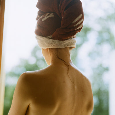 Claremont Bath Towel - Mudbrick & Crème