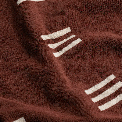 Claremont Bath Towel - Mudbrick & Crème