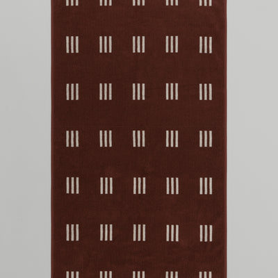 Claremont Bath Towel - Mudbrick & Crème