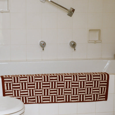 Saroma Bath Mat - Mudbrick & Crème