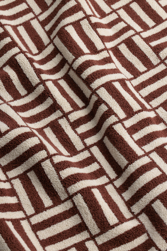 Saroma Bath Mat - Mudbrick & Crème