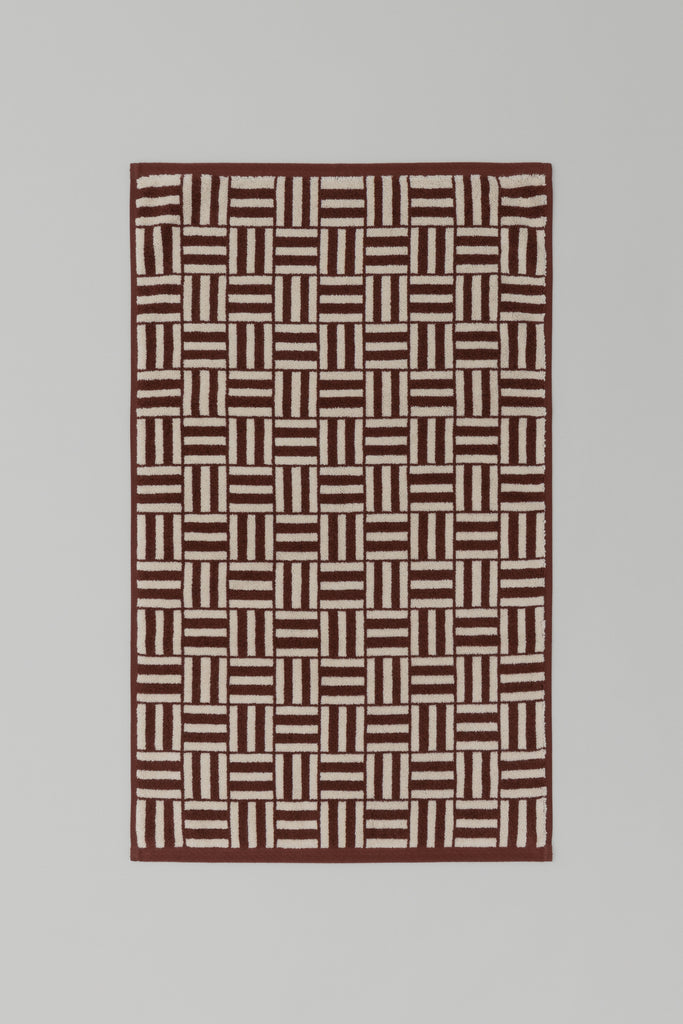 Saroma Bath Mat - Mudbrick & Crème