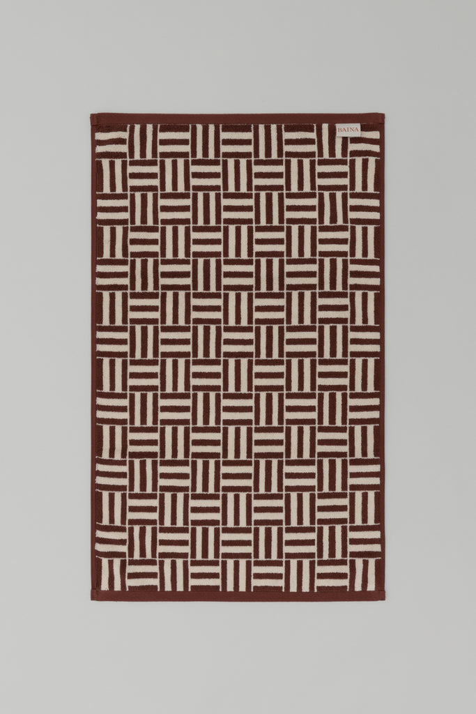 Saroma Bath Mat - Mudbrick & Crème