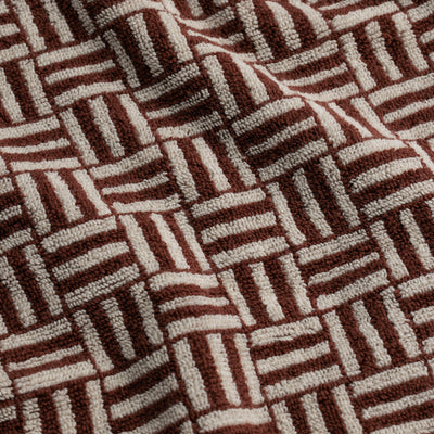 Torrens Hand Towel - Mudbrick & Crème