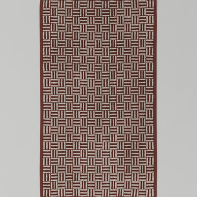 Torrens Hand Towel - Mudbrick & Crème