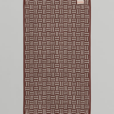 Torrens Hand Towel - Mudbrick & Crème