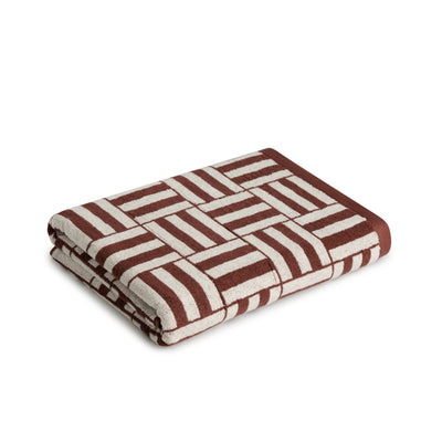 Willis Pool Towel - Mudbrick & Crème
