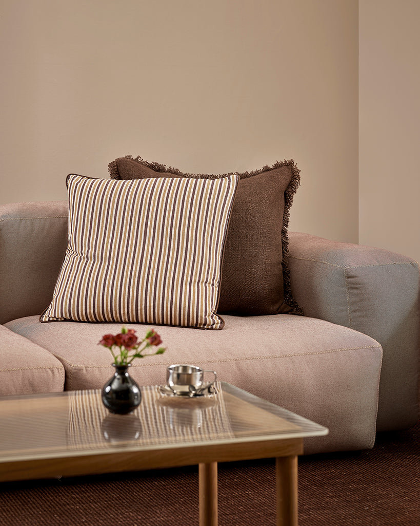 Strato Cushion Cover - Chocolate
