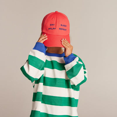 Eat, Sleep, Play, Repeat Cap - Coral