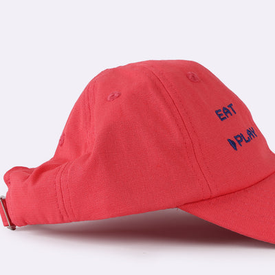 Eat, Sleep, Play, Repeat Cap - Coral
