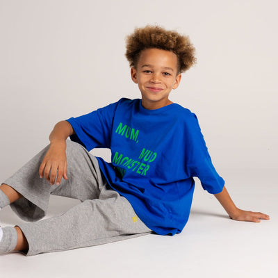 Mum, Mud & Monster Trucks Tee - Blue