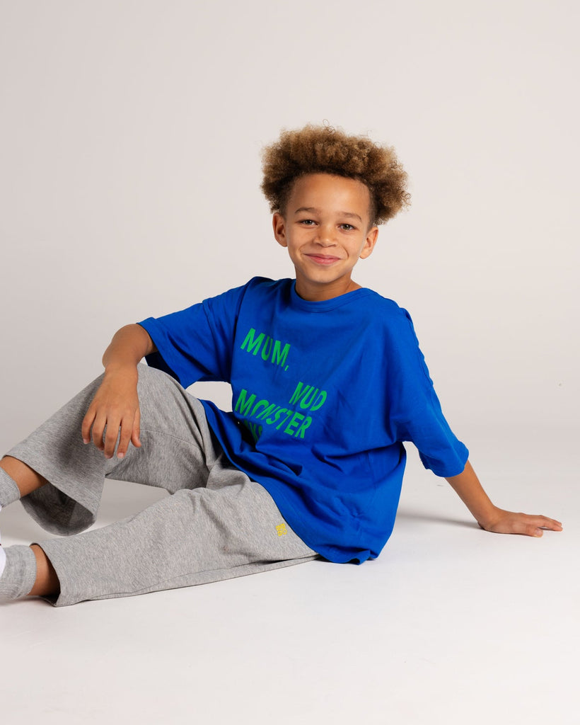 Mum, Mud & Monster Trucks Tee - Blue