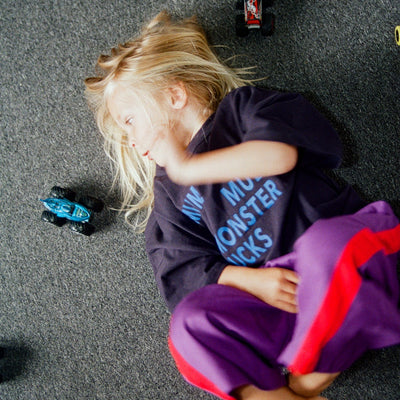 Mum, Mud & Monster Trucks Tee - Navy